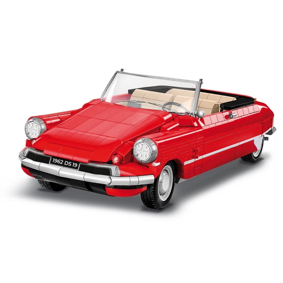 COBI Cars 1962 Citroen DS 19 Decapotable Vehicle | Red Executive Edition | 1:12 Scale Model | Classic Toy Car Collectibles | Interlocking Building Block Set # 24346