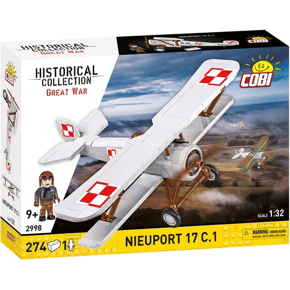COBI Historical Collection Great War NIEUPORT 17 C.1 110 H.P. (Polish) Aircraft Building Set, 274 Pieces