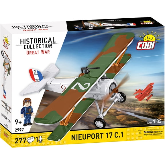 COBI Historical Collection Great War NIEUPORT 17 C.1 110 HP Aircraft Building Set, 277 Pieces