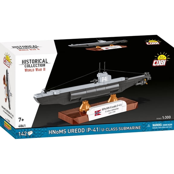 COBI Historical Collection WWII HNoMS Uredd (P-41) U-Class Submarine, 142 Pieces