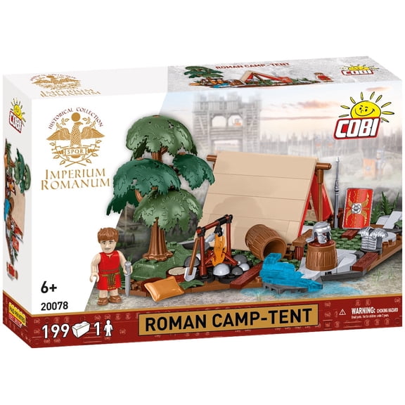 COBI Imperium Romanum Roman Camp - Tent Building Set, 198 Pieces