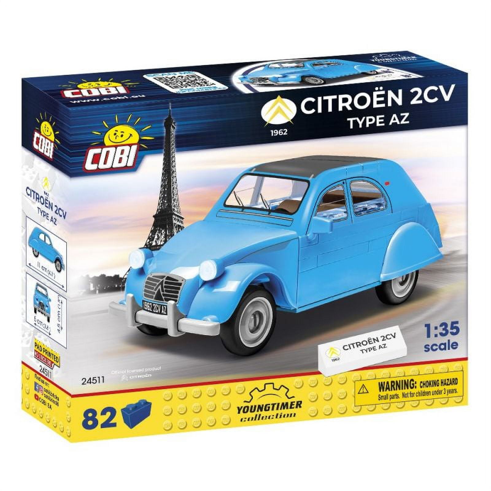 dOMOb Citroen 2CV French Retro Car Building Kit Bricks Toys for 8+ Age Kids  & Adults Authorized Vehicle Model 1:24 Simulated Build 298 Pieces or