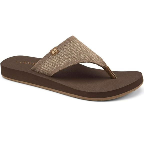 COBIAN Adult Female Bermuda Bounce Sandals, Color: Mocha, Size: 7 (BEB24-203-07)