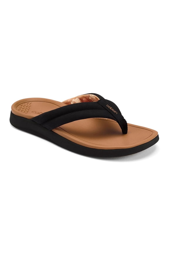 Adult Female Darby Flip Flop Sandals, Color: Black, Size: 08 (DAR24-001-08)