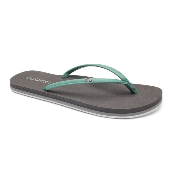 COBIAN Adult Female Nias Bounce Flip Flop Sandals, Color: Sage, Size: 08