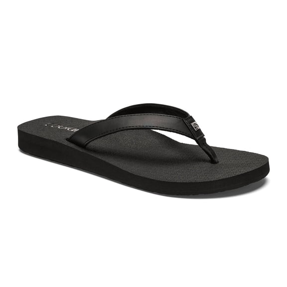 COBIAN Adult Female Skinny Bounce 2 Flip Flops, Color: Black, Size: 08