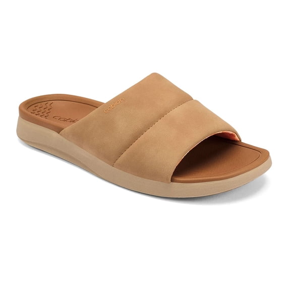 COBIAN Adult Female Tolula Slide Sandals, Color: Tan, Size: 08 (TOL24-230-08)