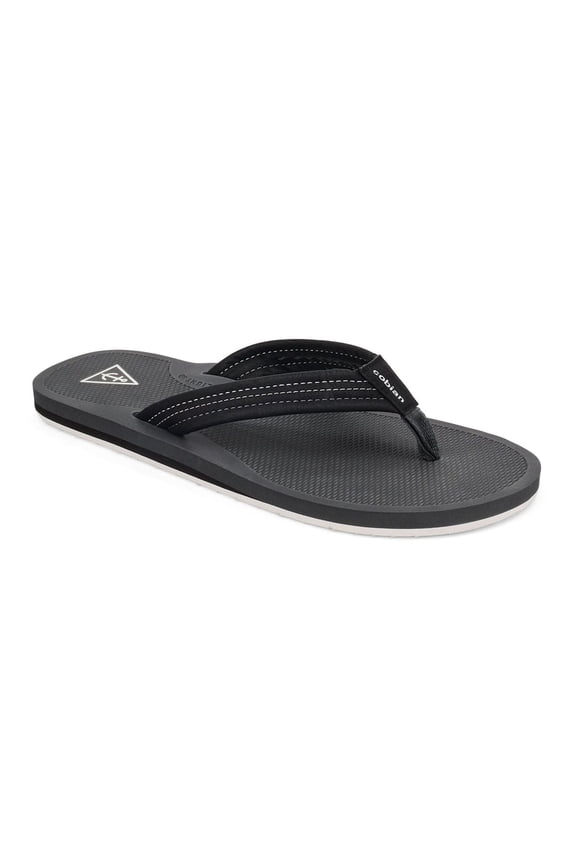 Adult Male Anchor Flip-Flop Sandals, Color: Black, Size: 10 (HBA23-001-10)