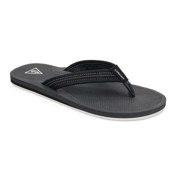 COBIAN Adult Male Anchor Flip-Flop Sandals, Color: Black, Size: 10 (HBA23-001-10)