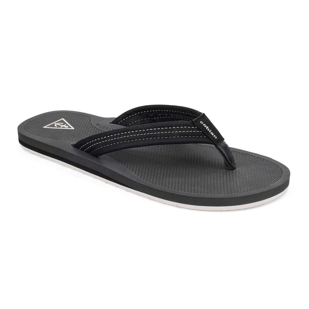COBIAN Adult Male Anchor Flip-Flop Sandals, Color: Black  display picture 2