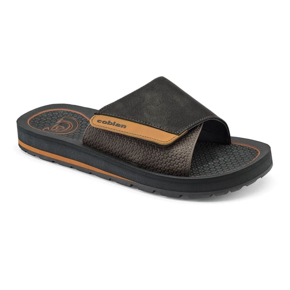 COBIAN Adult Male DRT Slide Sandals, Color: Charcoal, Size: 10 (DRS24-010-10)