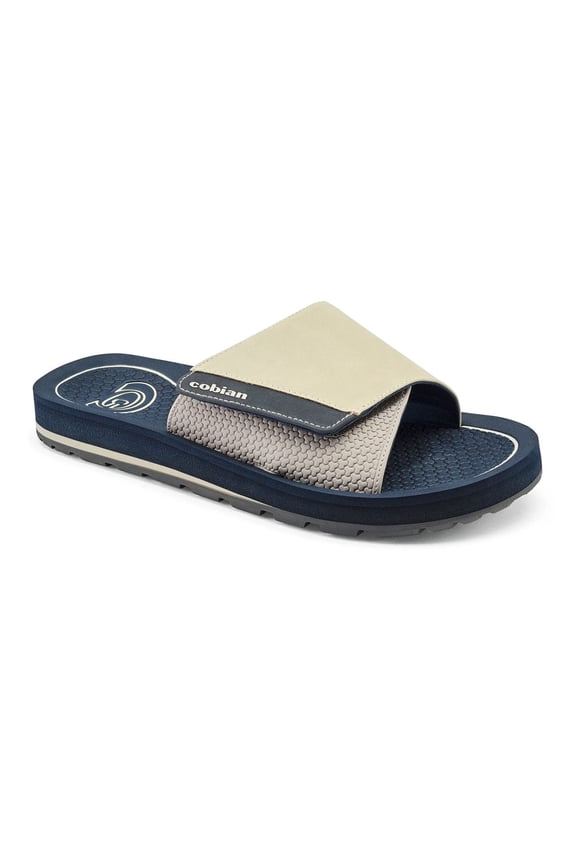 Adult Male DRT Slide Sandals, Color: Navy, Size: 08