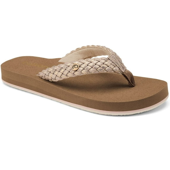 COBIAN Women's Braided Bounce Sandals, Color: Blush, Size: 8 (BRB10-265-08)