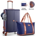 thumbnail image 1 of COBIZI Carry on Luggage Sets Hardside 20'' Carry on Suitcase with Spinner Wheels&TSA Lock,Lightweight 3 Piece Luggage Sets Dark Blue, 1 of 8