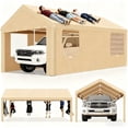 thumbnail image 1 of COBIZI 10' x 20' Heavy Duty Carport Car Canopy Garage Shelter Party Tent, Adjustable Height from 6.4ft to 8.9ft, Yellow, 1 of 11