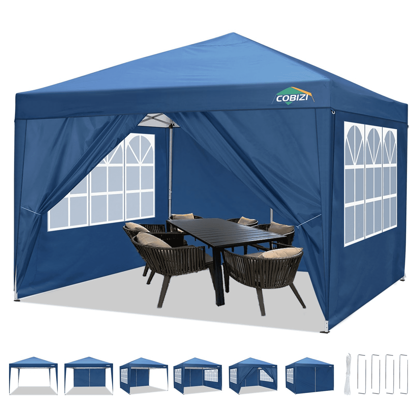 VEVORbrand Camping Gazebo Tent, 12'x12', 6 Sided Pop-up Canopy Screen Tent  for 8 Person Camping, Waterproof Screen Shelter w/Portable Storage Bag