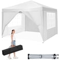 thumbnail image 1 of COBIZI 10x10 Pop up Canopy with Sidewalls Waterproof Outdoor Canopy Gazebo Anti-UV Instant Foldable Canopy Tent for Party with Carry Bag,White, 1 of 10
