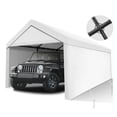thumbnail image 1 of COBIZI 10'x20' Carport with Adjustable Height from 6.2ft to 8.9ft, Heavy Duty Car Canopy Garage, White, 1 of 10