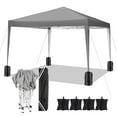 thumbnail image 1 of COBIZI 10x10 Ez Pop Up Canopy Tent,Commercial Instant Gazebo Tents for Parties,Waterproof Adjustable Outdoor Patio Backyard Canopy Party Tent,Gray, 1 of 8