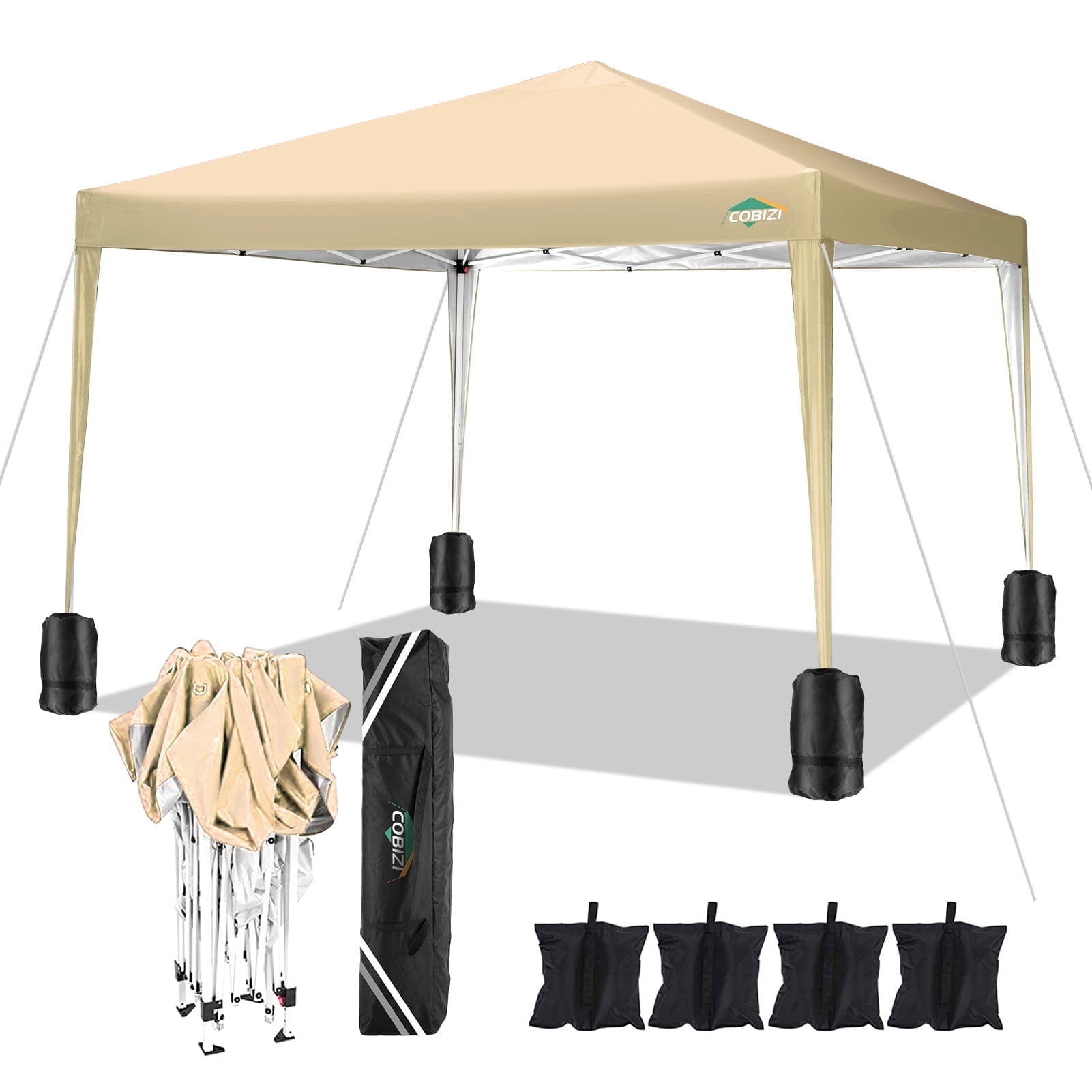COBIZI 10x10 Ez Pop Up Canopy Tent, Commercial Instant Gazebo Tents for ...