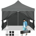 thumbnail image 1 of COBIZI 10x10 Pop up Canopy with 4 Removable Sidewalls, Sandbags, Stakes & Ropes, Upf 50+ Easy Setup Canopy Tent Waterproof Outdoor Instant Portable Shelter for Business, Events, Vendor, Gray, 1 of 11