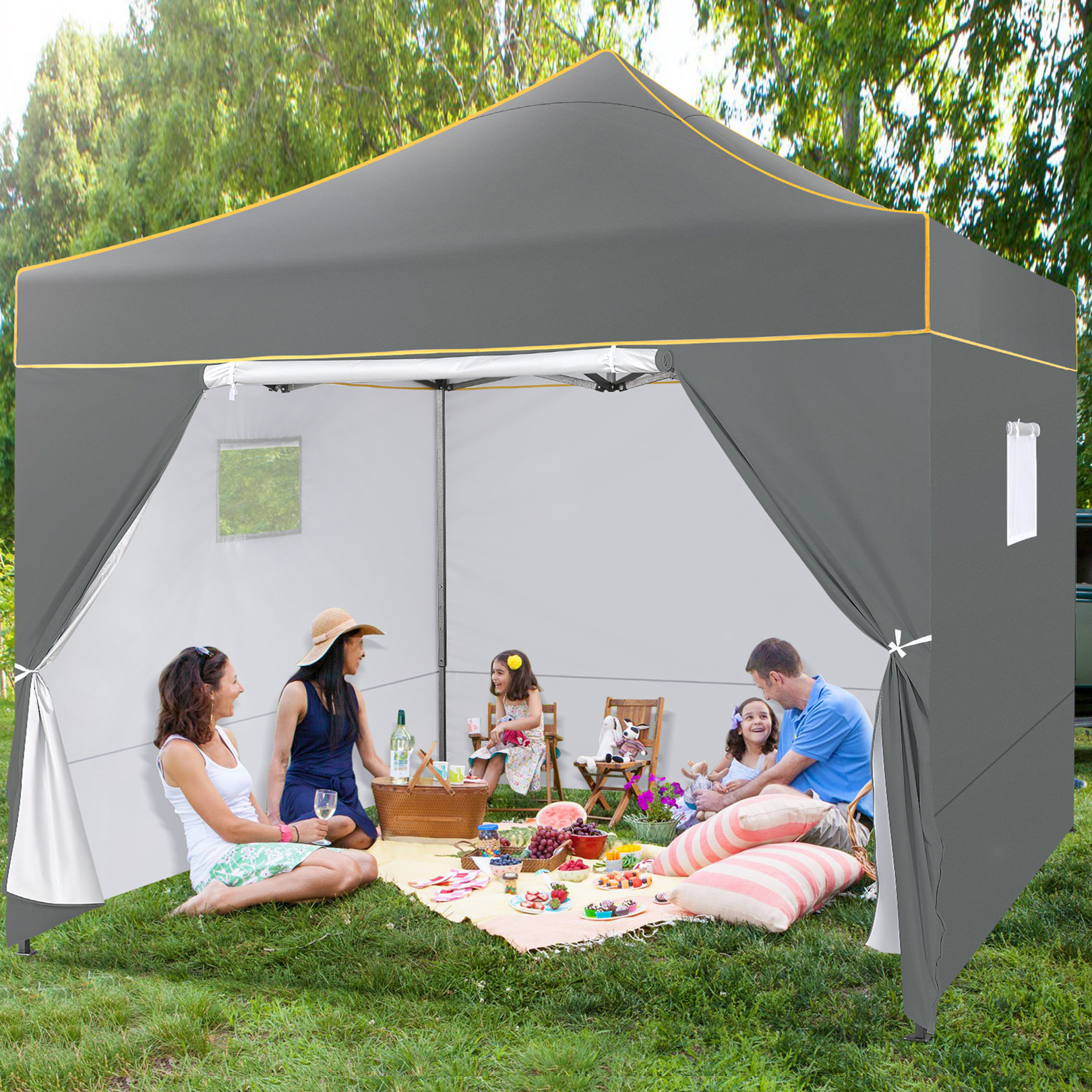 COBIZI 10x10 Pop up Canopy Outdoor Heavy Duty Tents f…