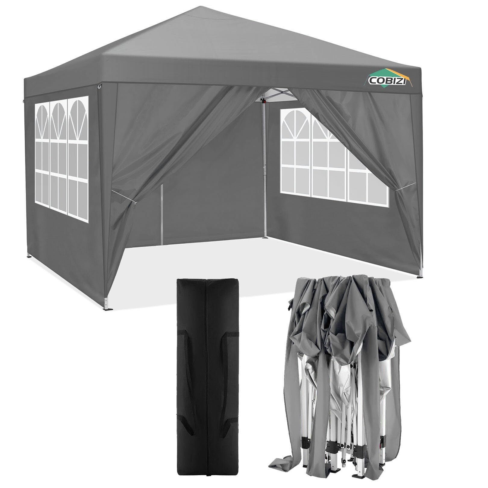 10x10 Pop up Canopy Tent Protable Canopy Tent with 4 Sidewalls Waterproof Commercial