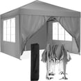 thumbnail image 1 of COBIZI 10x10 Pop up Canopy with Sidewalls Waterproof Outdoor Canopy Gazebo Anti-UV Instant Foldable Canopy Tent for Party with Carry Bag,Gray, 1 of 8
