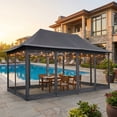 thumbnail image 1 of COBIZI 10x20 Gazebo Tent Outdoor Pop up Gazebo Canopy Shelter with Mosquito Netting, Dark Gray, 1 of 4