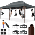 thumbnail image 1 of COBIZI 10x20 Pop Up Canopy Tent Heavy Duty with 6 Removable Sidewalls,Commercial Heavy Duty Pop Up Tent for Parties Waterproof and UV 50+ Wedding Tent with Roller Bag(Gray), 1 of 11