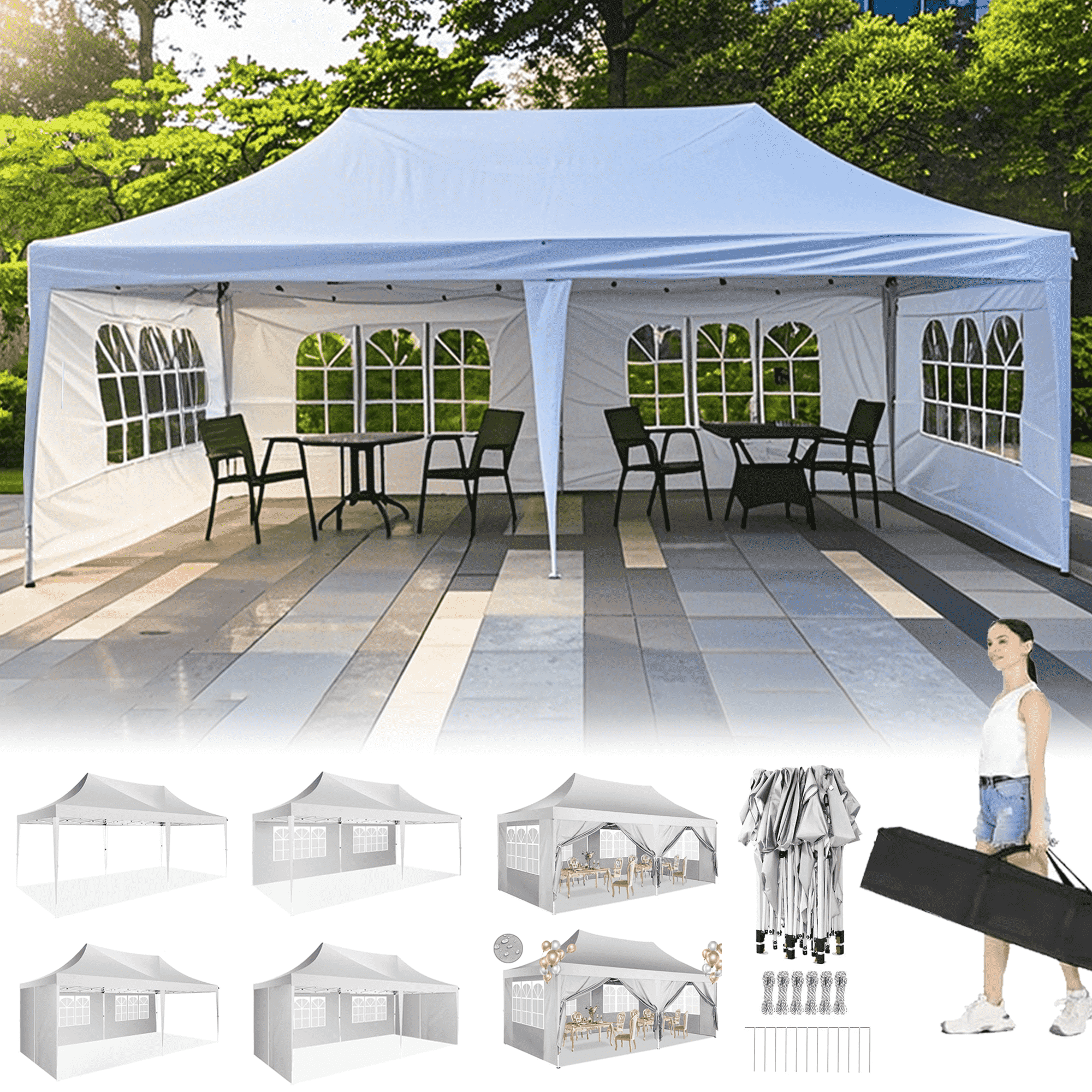 COBIZI Waterproof 10x20 Outdoor Canopy Tent, Pop u