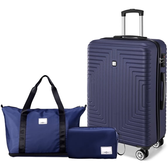 COBIZI 3 Piece Hardshell Luggage Set, Lightweight Suitcase with TSA Lock Spinner Wheels, 20/24/28 in, Blue