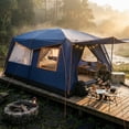 thumbnail image 1 of COBIZI 6-8-10 Person Family Camping Tents with Easy Setup & 2 Room Design, 10x14FT Heavy Duty Waterproof & UV Protection Tent with Removable Rainfly, Wind Ropes and Stakes, Blue, 1 of 10