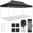 thumbnail image 1 of COBIZI 10x20 pop-up Canopy Heavy Duty Canopy Tent for Parties Event Wedding, Commercial Outdoor Canopy Easy Up, All Season Wind UV 50+ & Waterproof Gazebo with Roller Bag, Thickened Legs,black, 1 of 8