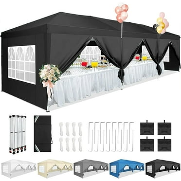 GVDV 10'x10' Waterproof Pop Up Canopy Tent with Removable Sidewalls ...
