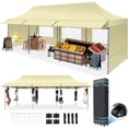 thumbnail image 1 of COBIZI 10x30 Heavy Duty Pop Up Canopy for Party Wedding Outdoor Events, Waterproof 420D PU Oxford UPF 50+, Removable Awning & 5 Sidewalls, Easy Set-Up with 1080D Roller Bag,Khaki, 1 of 9