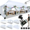 thumbnail image 1 of COBIZI 10x30 Pop-up Canopy Outdoor Wedding Party Tent Patio Gazebo Commercial Canopy Tent with Sidewalls White, 1 of 14