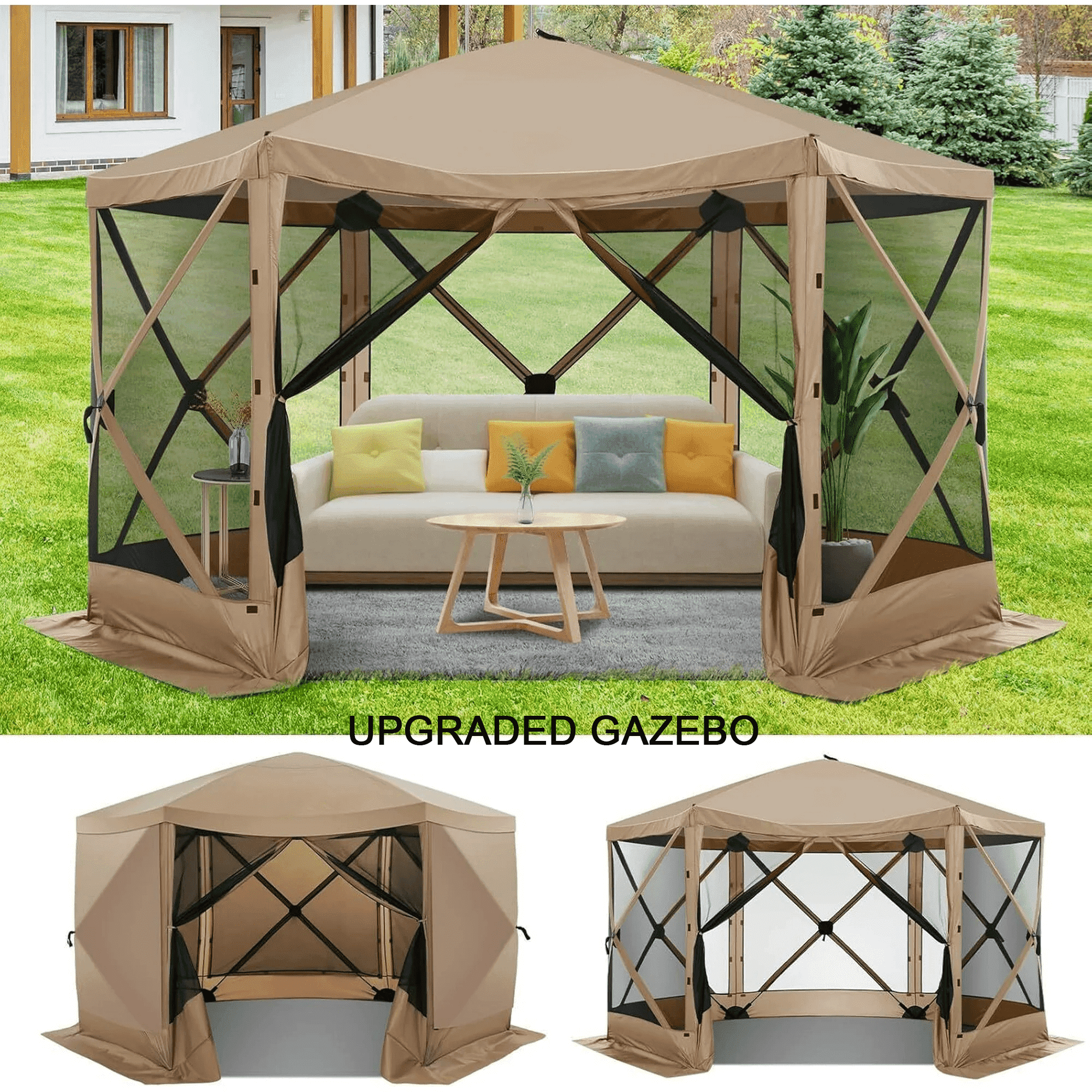 スポーツトイ・アクショントイ Canopy PC COBIZI 12x12ft Pop Up Canopy Gazebo with 6 Sidewalls, Waterproof