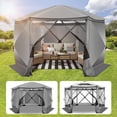 thumbnail image 1 of COBIZI 12x12 Pop-up Gazebo Starry Sky Screen Canopy Tent Screen House with 5 sidewalls and Mosquito Nettings for Camping, Hub Tent Instant Screened Canopy with Carrying Bag and Ground Stakes, Gray, 1 of 9