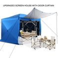 thumbnail image 1 of COBIZI 12x12ft Pop up Gazebo Screen House Tent for Camping, 6-Sided Outdoor Canopy Tent with Removable Roof&Sidewalls, Portable Hub Tent with Carrying Bag and Ground Stakes, Blue(Upgraded), 1 of 10