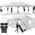 thumbnail image 1 of COBIZI 13x26 Extra Large Heavy duty Canopy Party Tent,Pop up Canopy with Side Walls for Outdoor Events Wedding,Picnics,Lawn Ez Up Canopy Four Seasons Windproof Canopy,White(Frame Thickened), 1 of 12