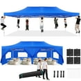 thumbnail image 1 of COBIZI 13x26 Heavy Duty Commercial Canopy Tent,Easy Pop Up Party Tent Gazebo,Outdoor Portable Party Canopy,Extra-large Size Space For Outside Wedding Gathering Activities,Waterproof&UPF 50+,Blue, 1 of 11