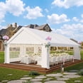 thumbnail image 1 of COBIZI 20x20ft Party Tent Heavy Duty, Wedding Tent, Event Tents for Parties, Carpas para Fiestas with Removable Sidewalls, Large Tent with Built-in Sandbag, UV50+, Big Tent for Party, Carport, White, 1 of 14