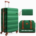 thumbnail image 1 of COBIZI 3-Piece Luggage Set-20" Carry-On with Spinner Wheels&TSA Lock ,Lightweight Hardside Travel Set for Business & Vacation,Dark Green, 1 of 11