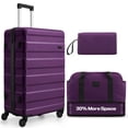 thumbnail image 1 of COBIZI 3-Piece Luggage Set-20" Carry-On with Spinner Wheels&TSA Lock ,Lightweight Hardside Travel Set for Business & Vacation,Purple, 1 of 10