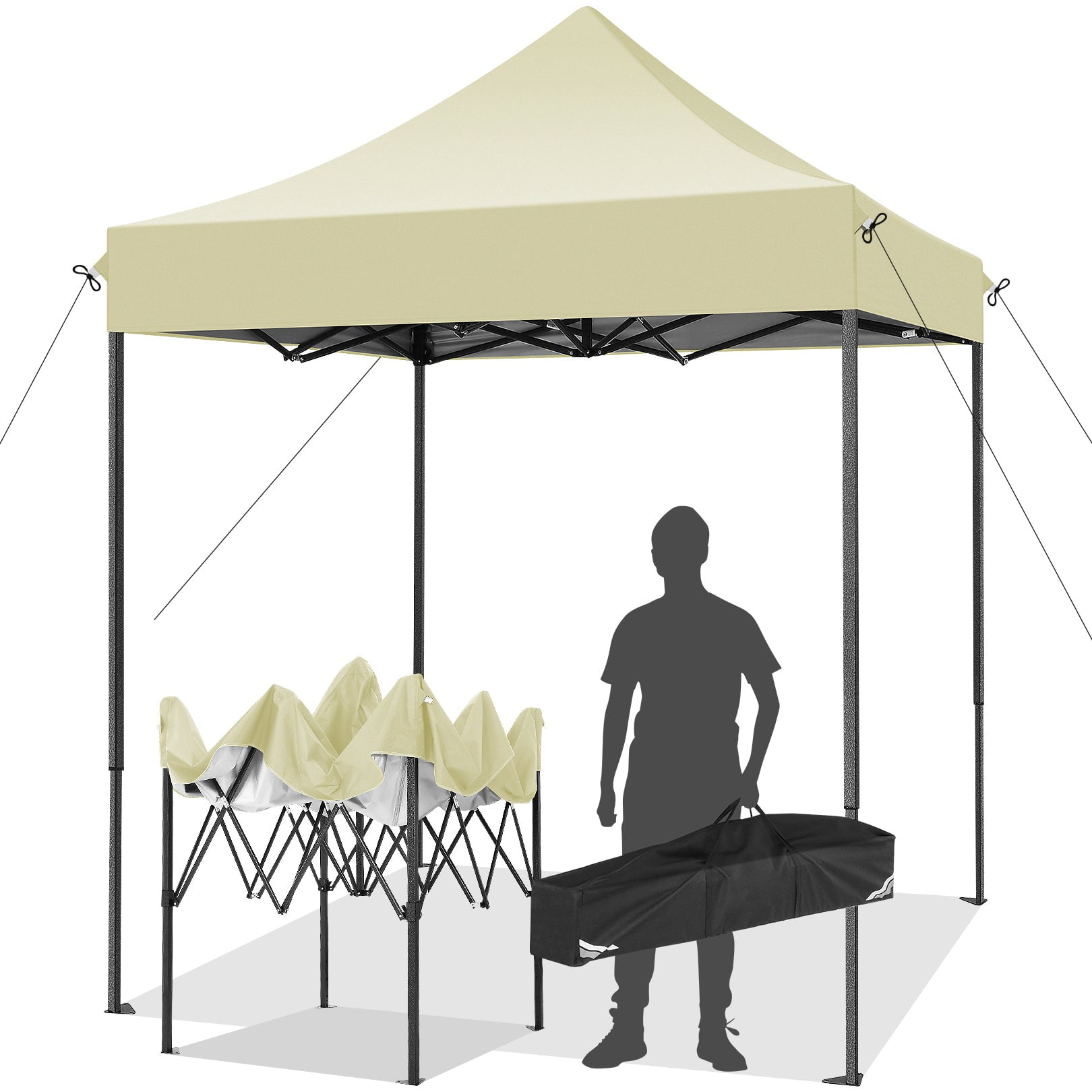 6.5x6.5 FT Pop up Canopy, Waterproof Commercial Canopy Tent