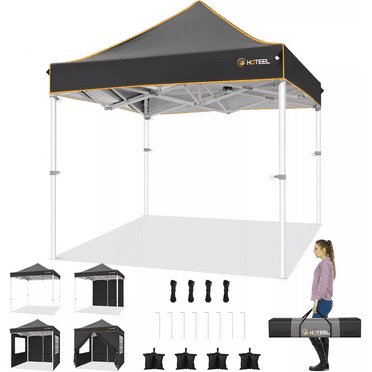 COBIZI 6.6x6.6 Pop up Canopy Heavy Duty Beach Gazebo Tent UPF50+ with Sidewalls