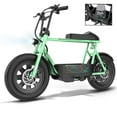 thumbnail image 1 of SANOPY Electric Scooter Electric Scooters for Adults, Peak 1200W Motor, Top 20mph, 30 Long Miles Range, 16" Fat Tire, Motorcycle Style Electric Scooter with Basket, Green, 1 of 9