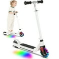 thumbnail image 1 of SANOPY Electric Scooter for Kids Ages 6-8, 120W Motor&Top 10mph, 80 mins Ride Time,Adjustable Speed & Height,Colorful Lights, LED Display,Ideal Gifts for Kids Ages 6-14,White, 1 of 8