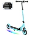 thumbnail image 1 of COBIZI Electric Scooter for Kids Ages 6-14, 3 Speed and Height Adjustable, 180W Motor Foldable Kick Scooters, Colorful LED Lights,Blue-green, 1 of 7